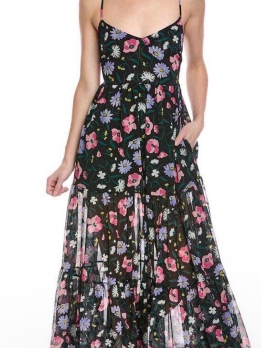 Kate Spade spring bouquet tiered, maxi cover-up dress Md or Sm 🎉Host Pic🎉